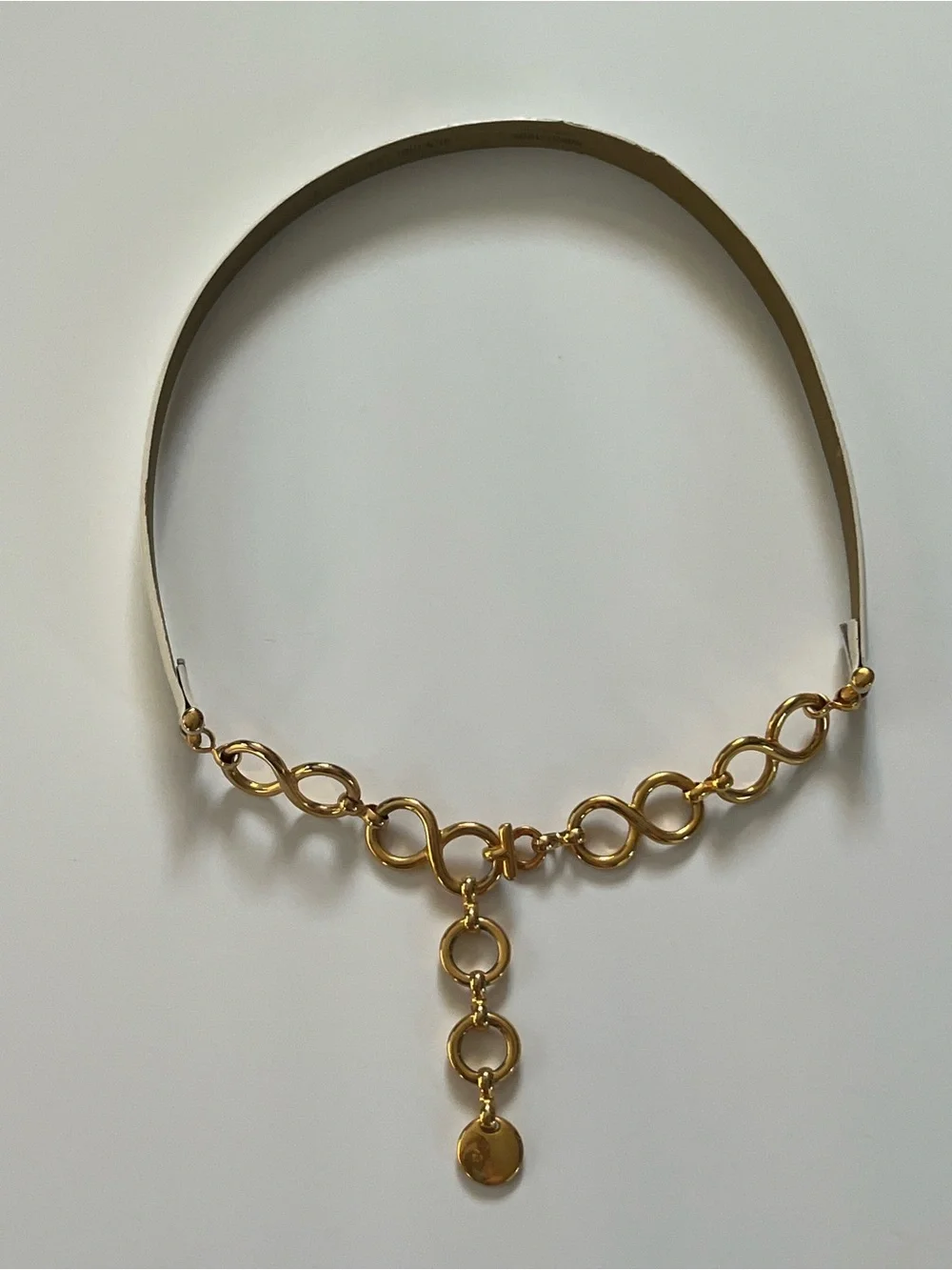 Vintage Nordstrom Leather Chain Statement Belt